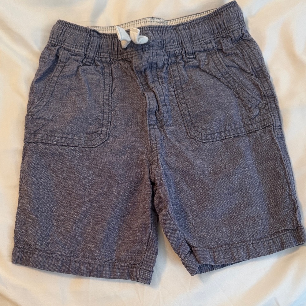 Gymboree Blue Knit Pull-On Shorts with Drawstring